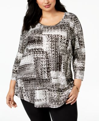 Plus Size Printed Top, Created for Macy's