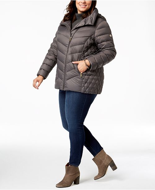 Michael Kors Plus Size Hooded Puffer Coat Reviews Coats