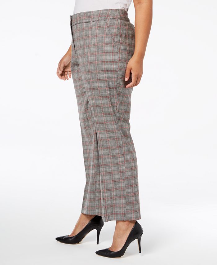 plus size plaid pants