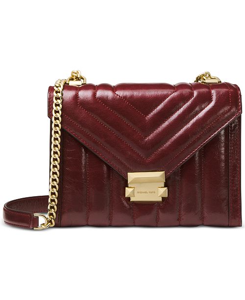 Michael Kors Whitney Polished Quilted Leather Shoulder Bag - Handbags & Accessories - Macy&#39;s