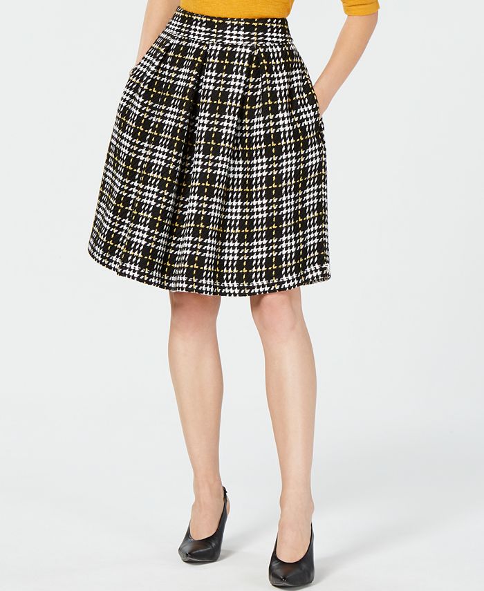 Maison Jules Plaid Pleated A-Line Skirt, Created for Macy's - Macy's