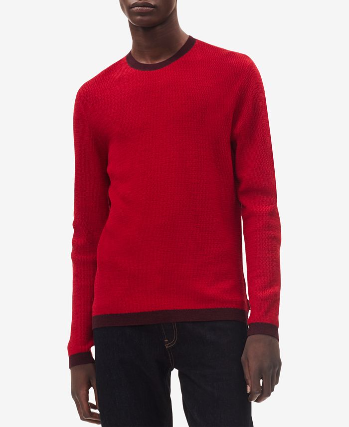Calvin Klein Men's Textured Sweater & Reviews - Sweaters - Men - Macy's