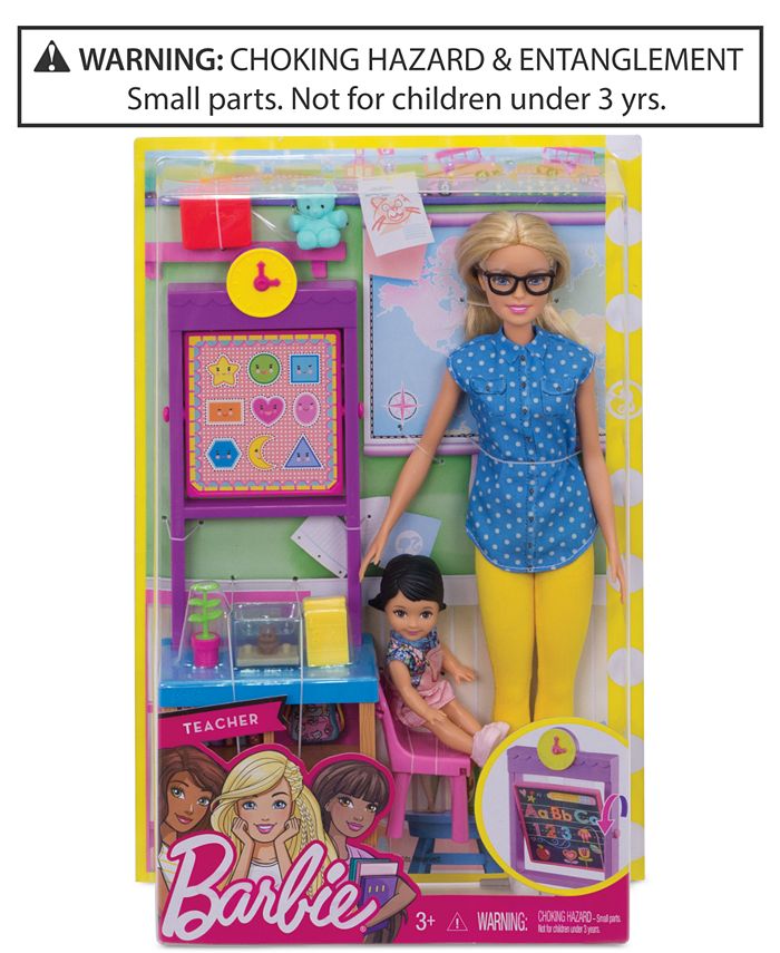 Barbie teacher playset and doll store