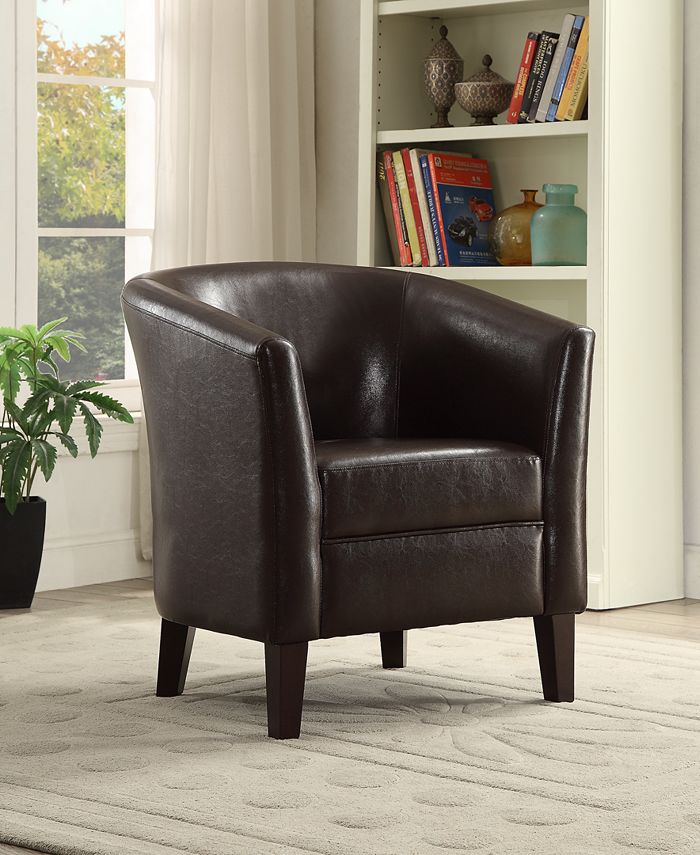 Poundex Faux Leather Club Chair Macy's