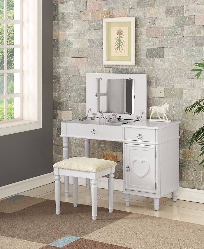 Poundex Kids' Vanity Set with Stool Macy's