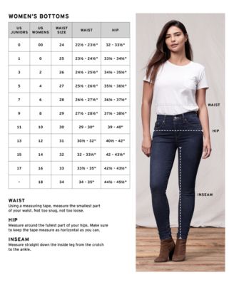 levi curve size chart