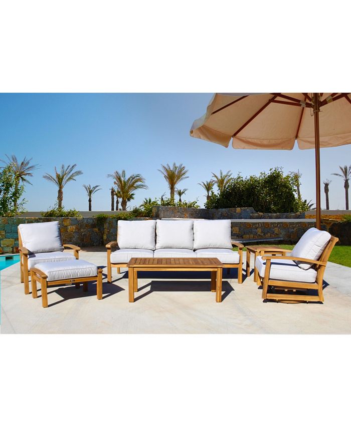 Courtyard Casual Teak Heritage Outdoor Teak Side Table Macy's