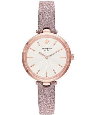 kate spade new york - Women's Holland Pink Leather Strap Watch 34mm