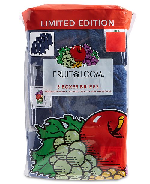 Fruit of The Loom Men's 3-Pk. Limited Edition Boxer Briefs & Reviews - Underwear & Socks - Men ...