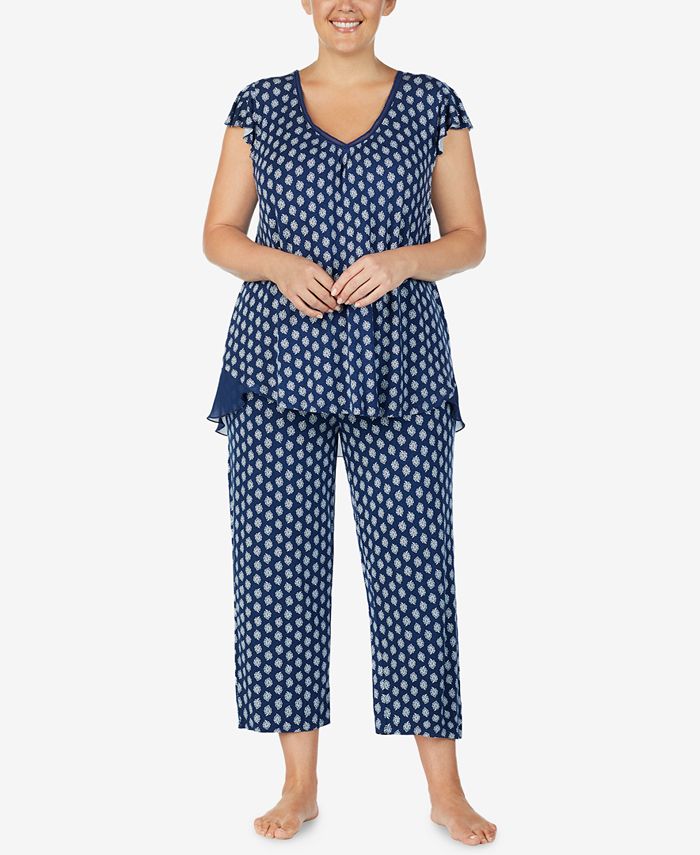 Ellen Tracy Plus Size Printed Pajama Top - Macy's