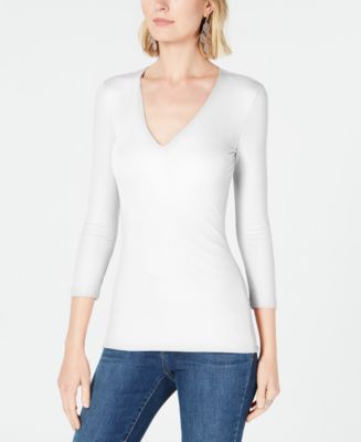 INC International Concepts Ribbed Top, Created for Macy's - Macy's