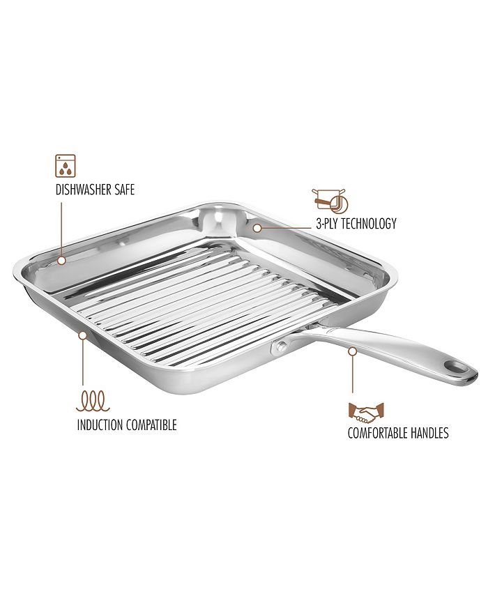 OXO Good Grips Pro Multilayer Stainless Steel 11" Square Grill Pan