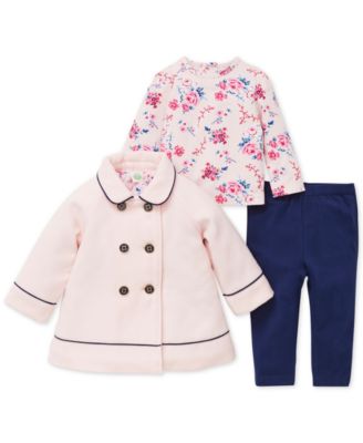 Little Me - Baby Girls 3-Pc. Swing Jacket, Top & Leggings Set