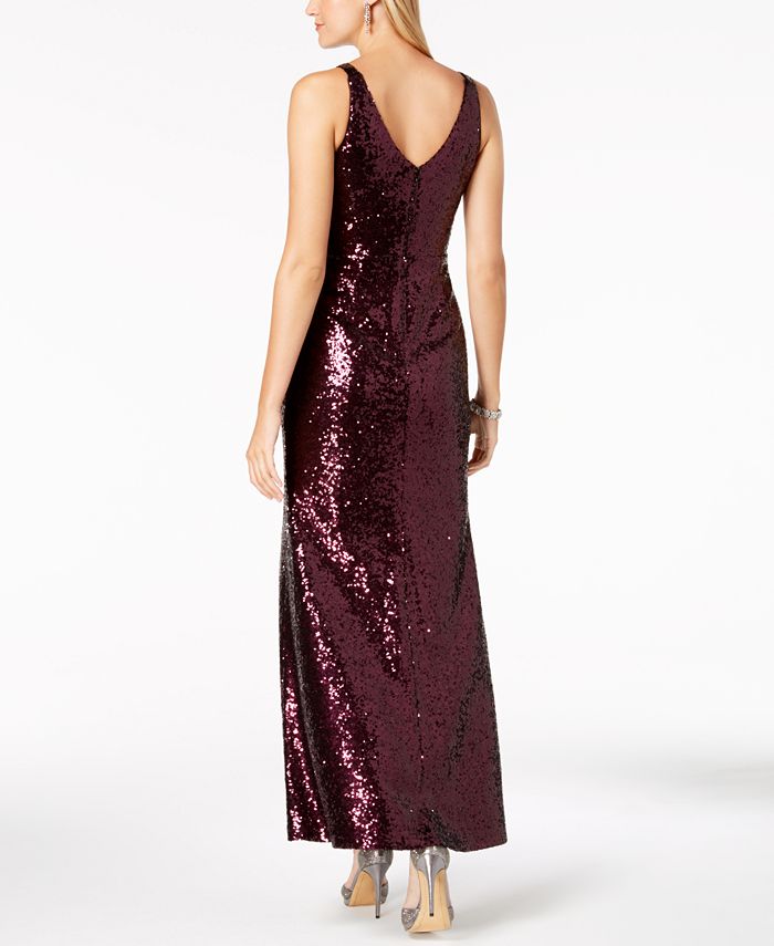 Nightway Sequined Gown - Macy's