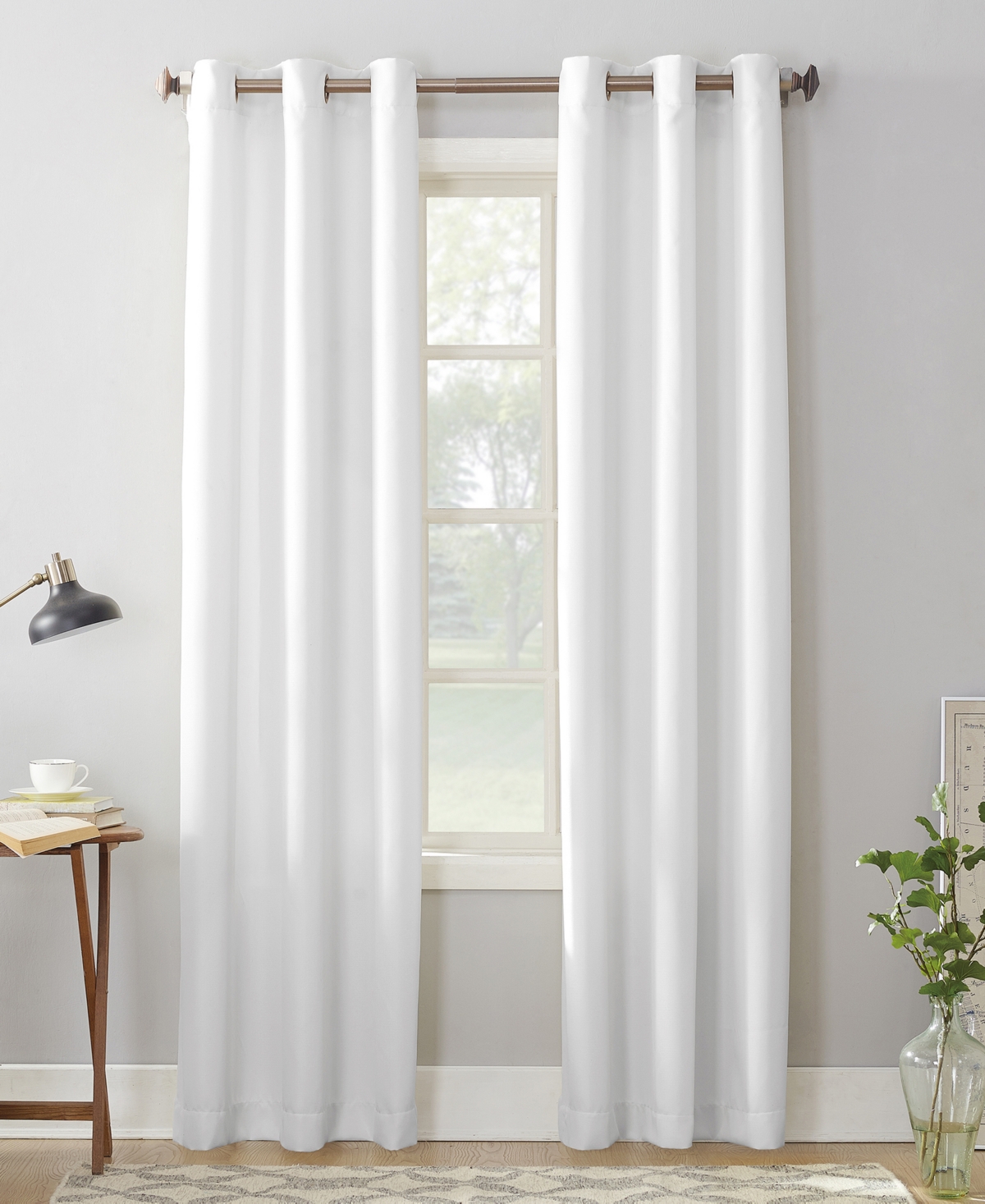 No. 918 Montego Casual Textured Semi-Sheer Grommet Curtain Panel