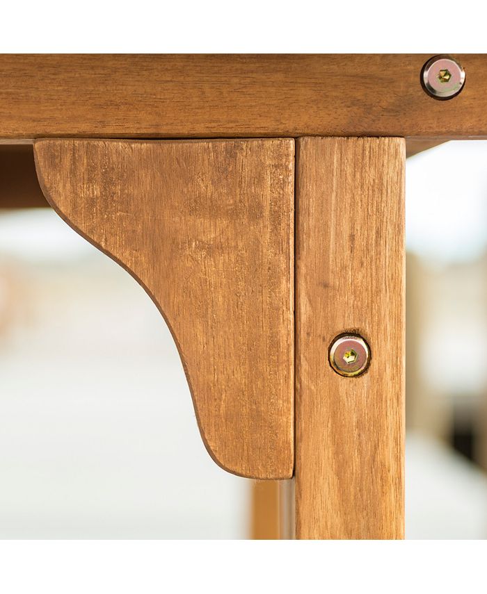 Walker Edison Acacia Wood Patio Butterfly Table Brown Macy's