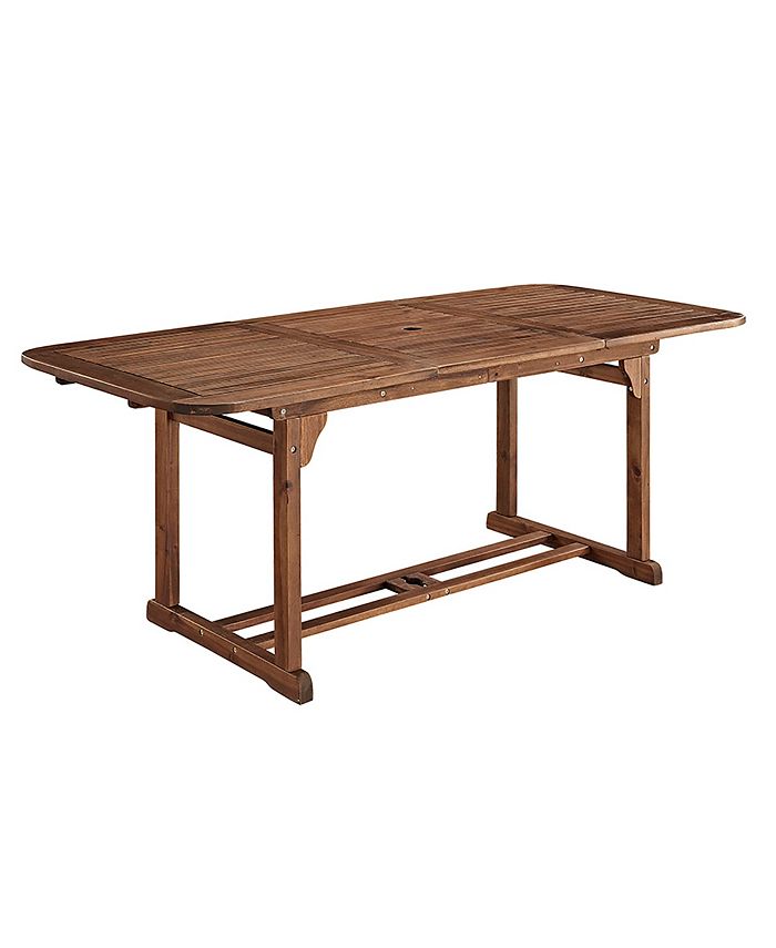 Walker Edison Acacia Wood Patio Butterfly Table Dark Brown Macy's
