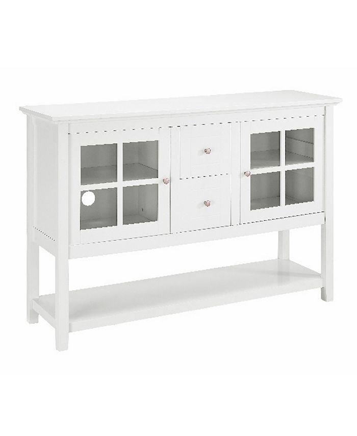 Walker Edison 52" Wood Console Table Buffet TV Stand White Macy's