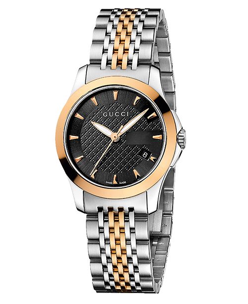 Gucci Women S Swiss G Timeless Two Tone Stainless Steel Bracelet Watch 27mm Ya126512 Reviews All Fine Jewelry Jewelry Watches Macy S