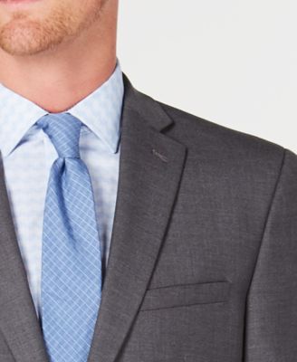 Andrew Marc Men's Modern-Fit Gray Neat Solid Suit