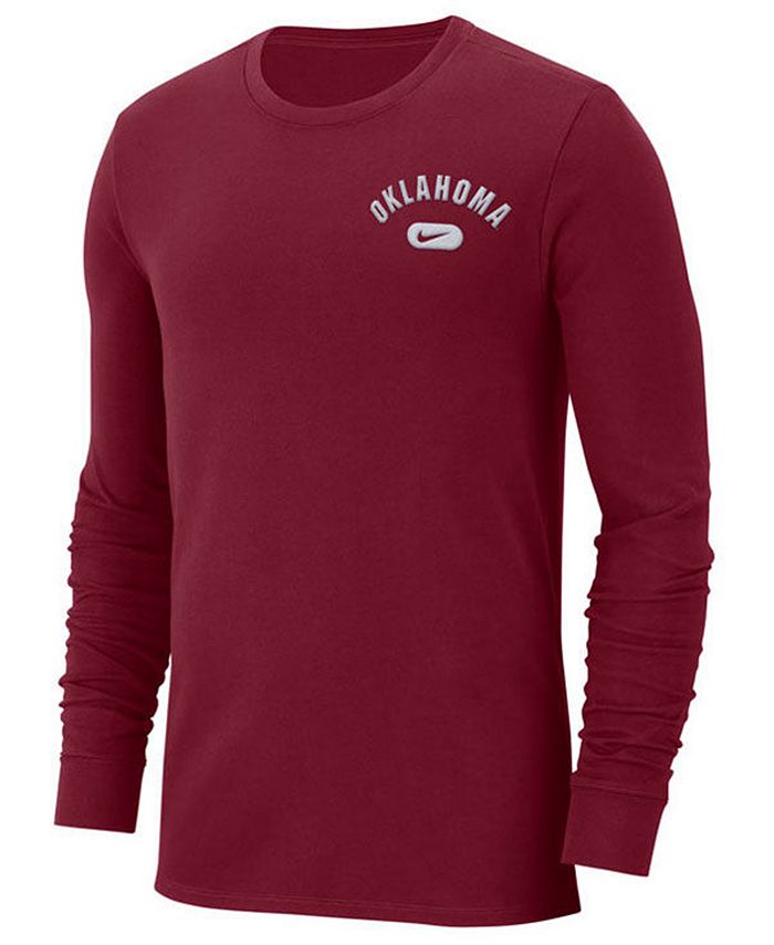 Nike Men's Oklahoma Sooners Retro Cotton Long Sleeve T-Shirt & Reviews ...
