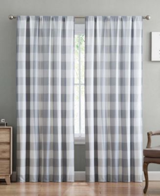 Truly Soft Everyday Buffalo Plaid Window Panel Pair Set - Macy's