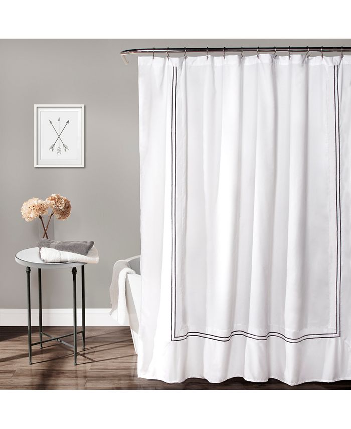 Lush Décor Striped Border 72"x 72" Shower Curtain Macy's