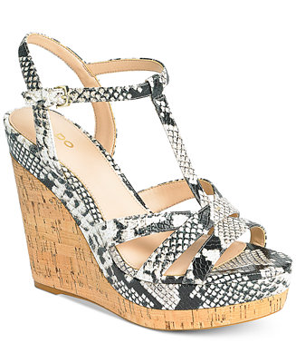 ALDO Nydaycia Wedge Sandals - Macy's