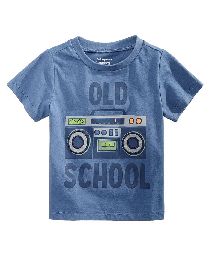 First Impressions Baby Boys SchoolPrint Cotton TShirt, Created for