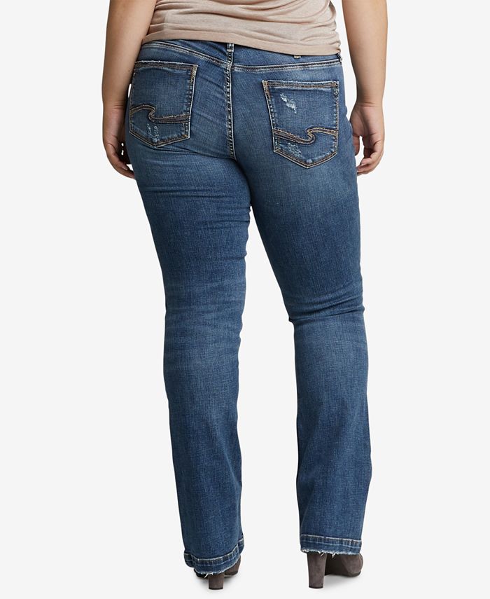 Silver Jeans Co. Plus Size Elyse Slim Jeans - Macy's