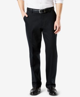 Pleated Creased Stretch Khaki Pants 