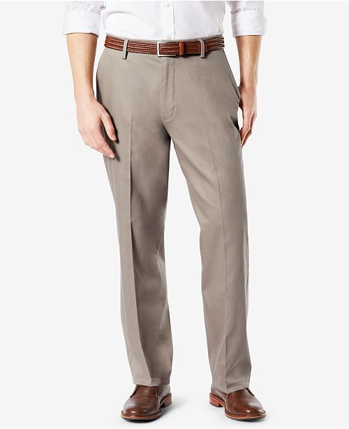 Dockers Men's Signature Lux Cotton Relaxed Fit Creased Stretch Khaki ...