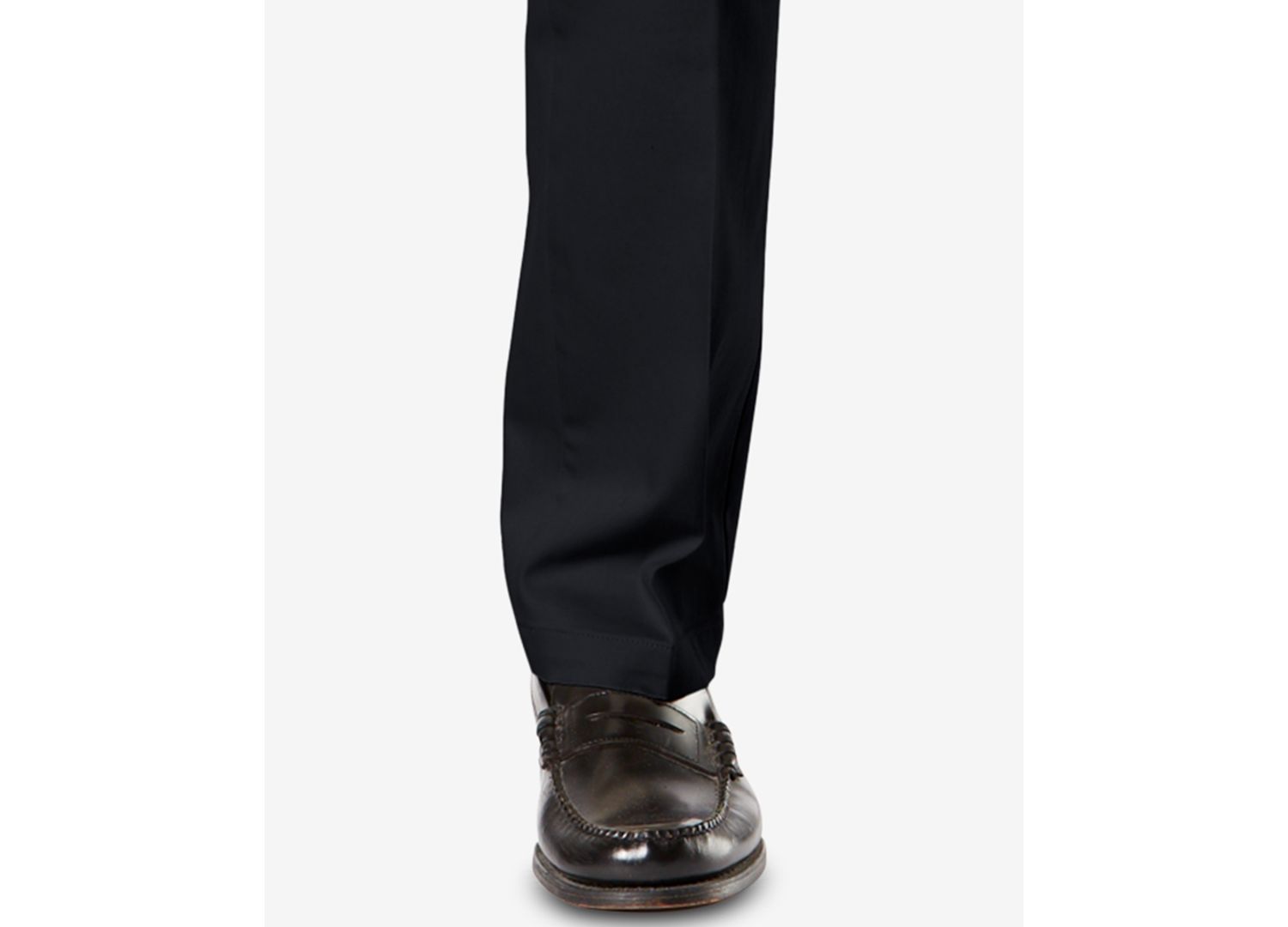 Men's Signature Lux Cotton Straight Fit Creased Stretch Khaki Pants