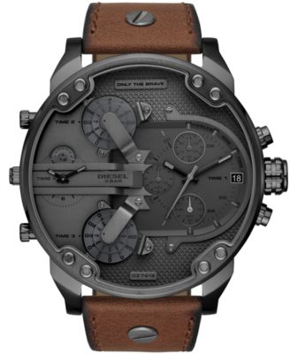 Mr. Daddy 2.0 Brown Leather Strap Watch 