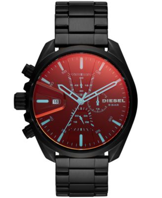 Diesel - Men's Chronograph MS9 Black Stainless Steel Bracelet Watch 47mm