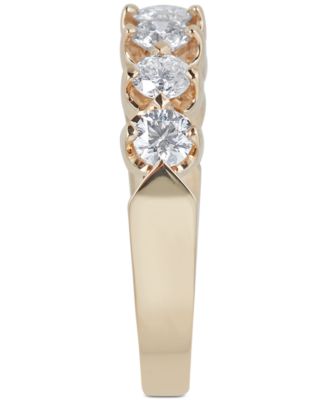 Certified Diamond Scalloped Ring (1 ct. t.w.) in 14k White Gold