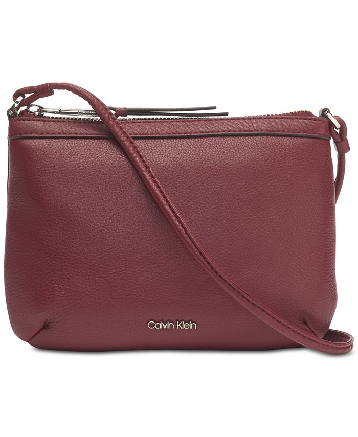 Fjord naar voren gebracht getuigenis Calvin Klein Carrie Pebble Leather Crossbody & Reviews - Handbags &  Accessories - Macy's