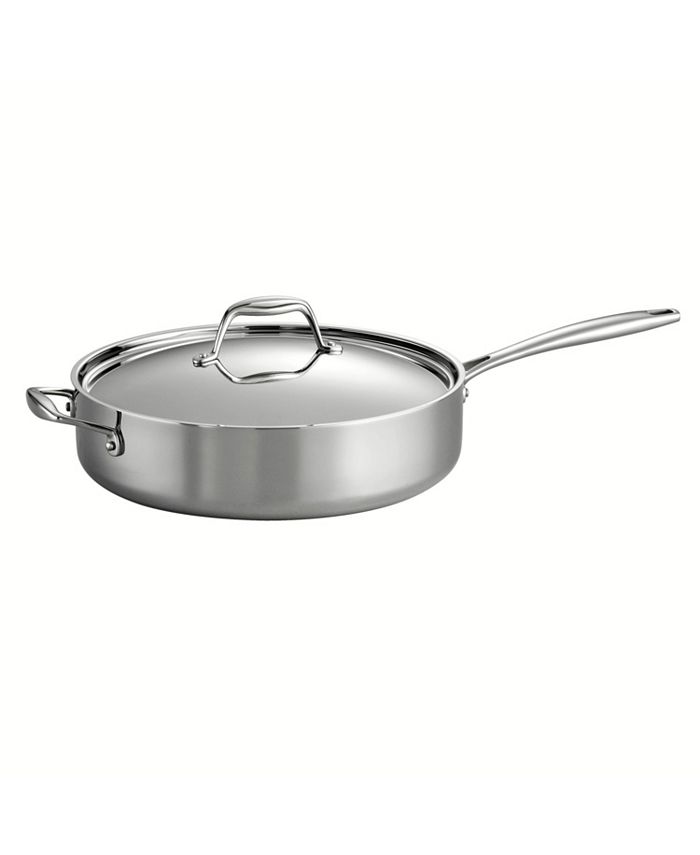 Tri-Ply Clad 2 Qt Covered Stainless Steel Sauce Pan 