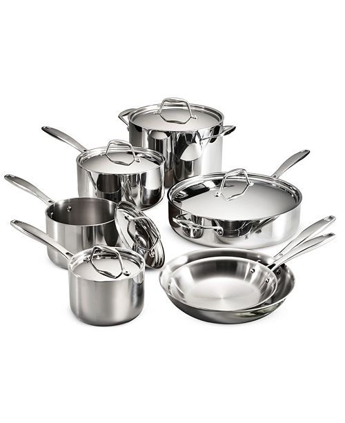 Tramontina Gourmet Tri-Ply Clad 12 Pc Cookware Set & Reviews - Home