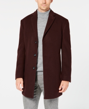 Calvin Klein Men's Prosper Wool-Blend X-Fit Overcoat