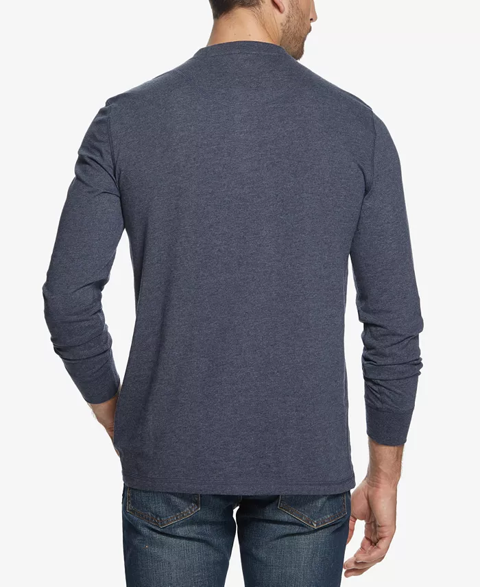 Men's Long Sleeve Brushed Jersey Henley T-shirt - thumbnail 5