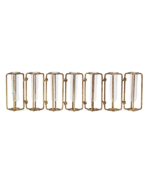 Two's Company Hinged Flower Vases, Set Of 7 In Gold
