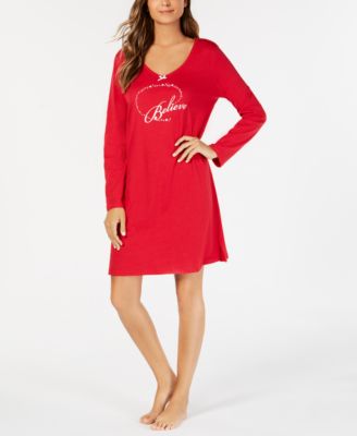 Charter Club - Graphic-Print Sleepshirt with Socks