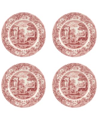 Spode - Cranberry Italian Salad Plates, Set of 4