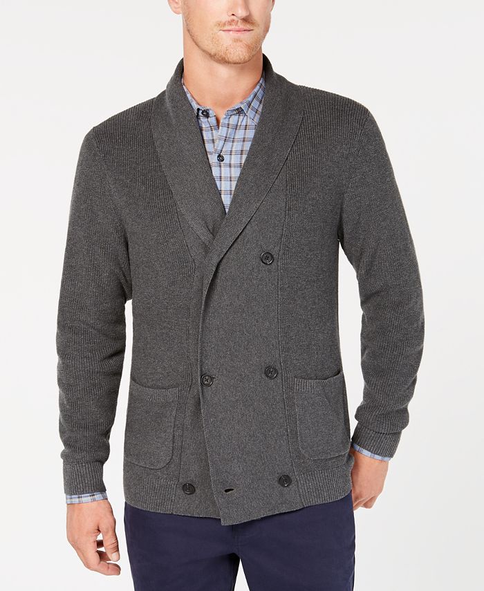 Tasso Elba Men's Double Breasted Supima Cotton Cardigan, Created for ...