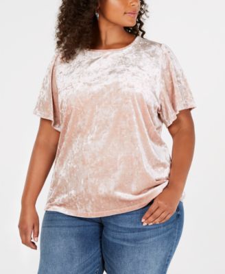 Lucky Brand - Trendy Plus Size Velvet Top