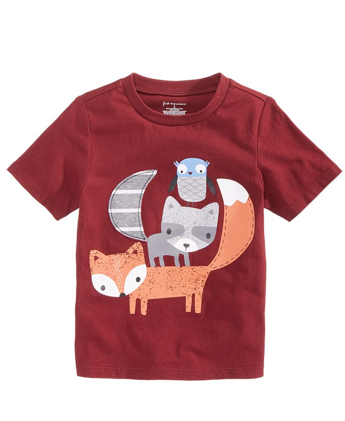 First Impressions Baby Boys Critter-Print Cotton T-Shirt, Created for ...
