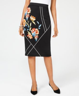 Alfani - Printed Pencil Skirt