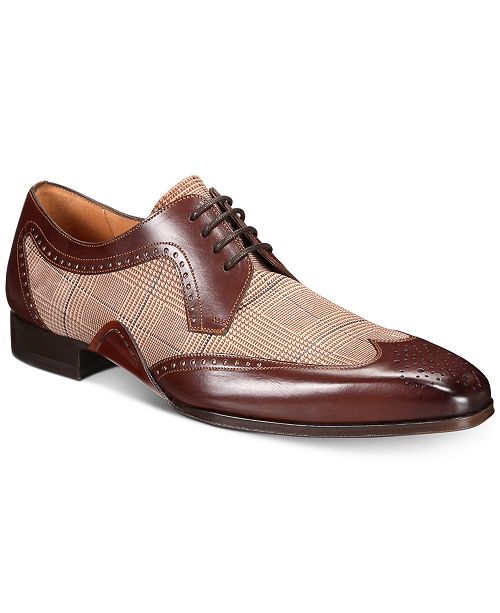 Mezlan Men's Two-Tone Printed Oxfords, Created for Macy's & Reviews ...