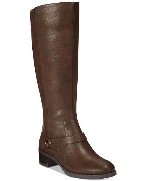 Easy Street Jewel Wide-Calf Riding Boots & Reviews - Boots - Shoes - Macy's